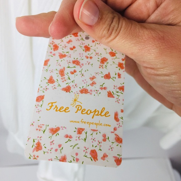 Free People White Main Squeeze Sweater Sz L - Picture 6 of 8